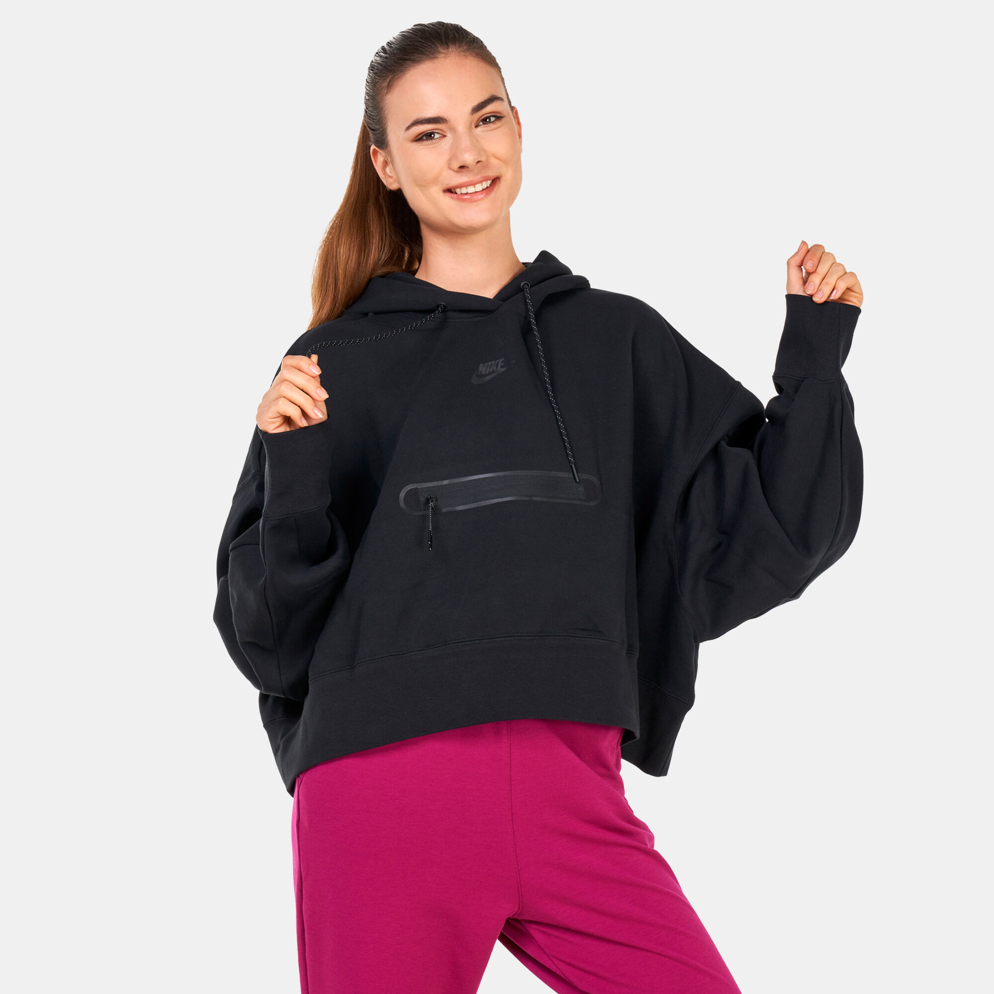 Women's pullover hoodie nike sportswear tech fleec top
