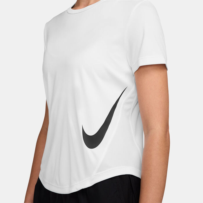 Nike Women's Tempo Swoosh Dri-FIT Running Top White Nike Women's Tempo Swoosh Dri-FIT Running Top White image number 2