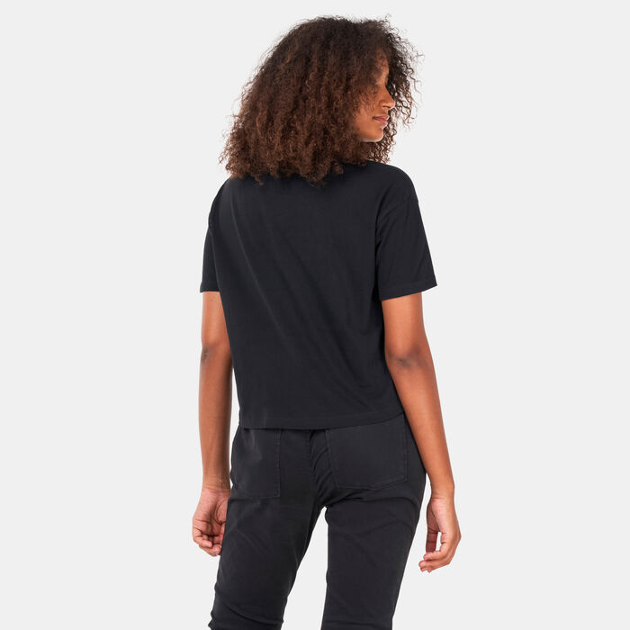 Timberland Women's Cropped Logo T-Shirt Black Timberland Women's Cropped Logo T-Shirt Black image number 1