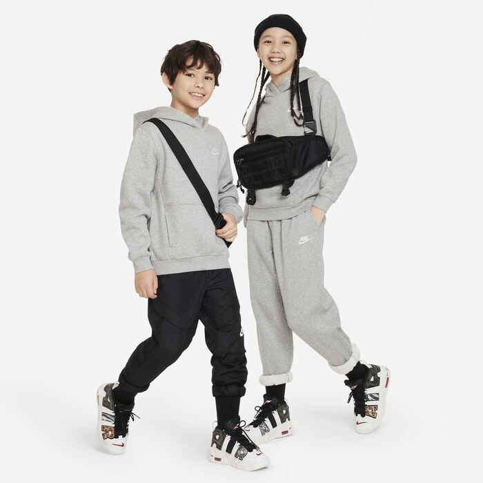 Nike Kids' Sportswear Club Fleece Hoodie Grey Nike Kids' Sportswear Club Fleece Hoodie Grey image number 4