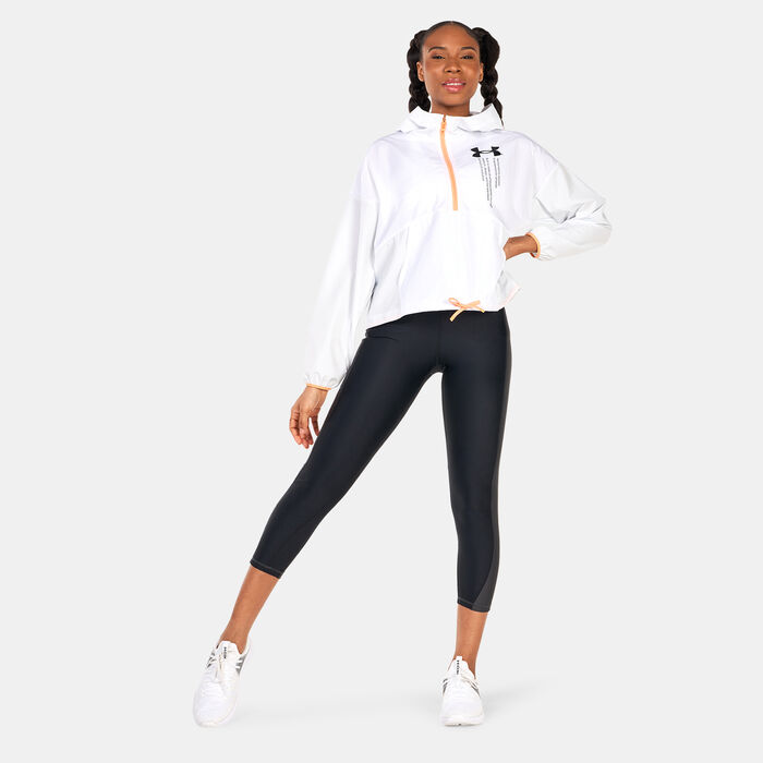 Under Armour Women's Woven Graphic Jacket White Under Armour Women's Woven Graphic Jacket White image number 2