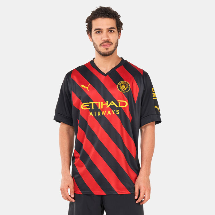 PUMA Men's Manchester City F.C. Replica Away Jersey - 2022/23 Black PUMA Men's Manchester City F.C. Replica Away Jersey - 2022/23 Black image number 0
