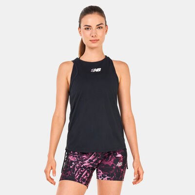 New Balance Women's Relentless Graphic Tank Top Black