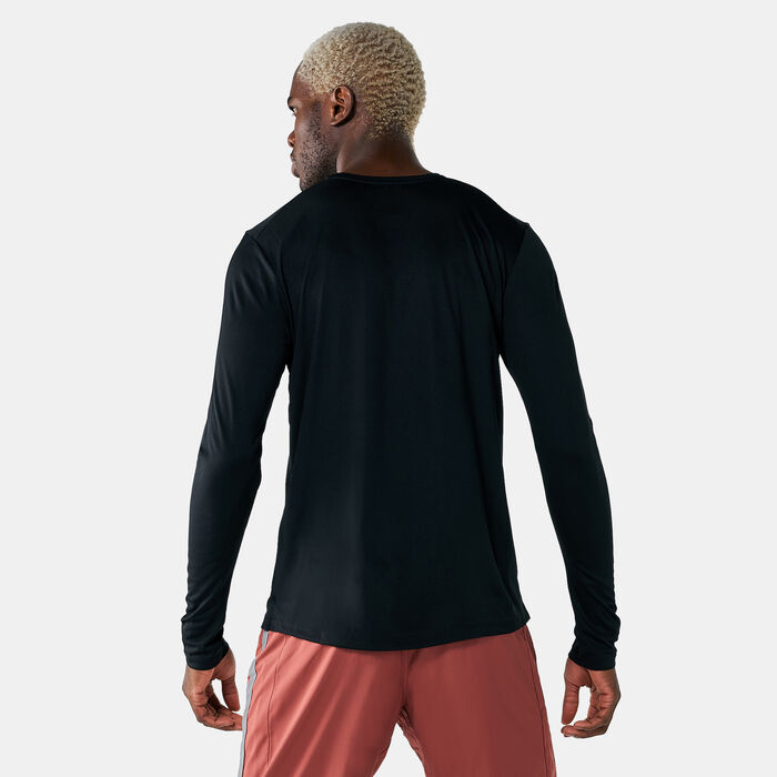 Nike Men's Dri-FIT Miler Running Top Grey Nike Men's Dri-FIT Miler Running Top Grey image number 1
