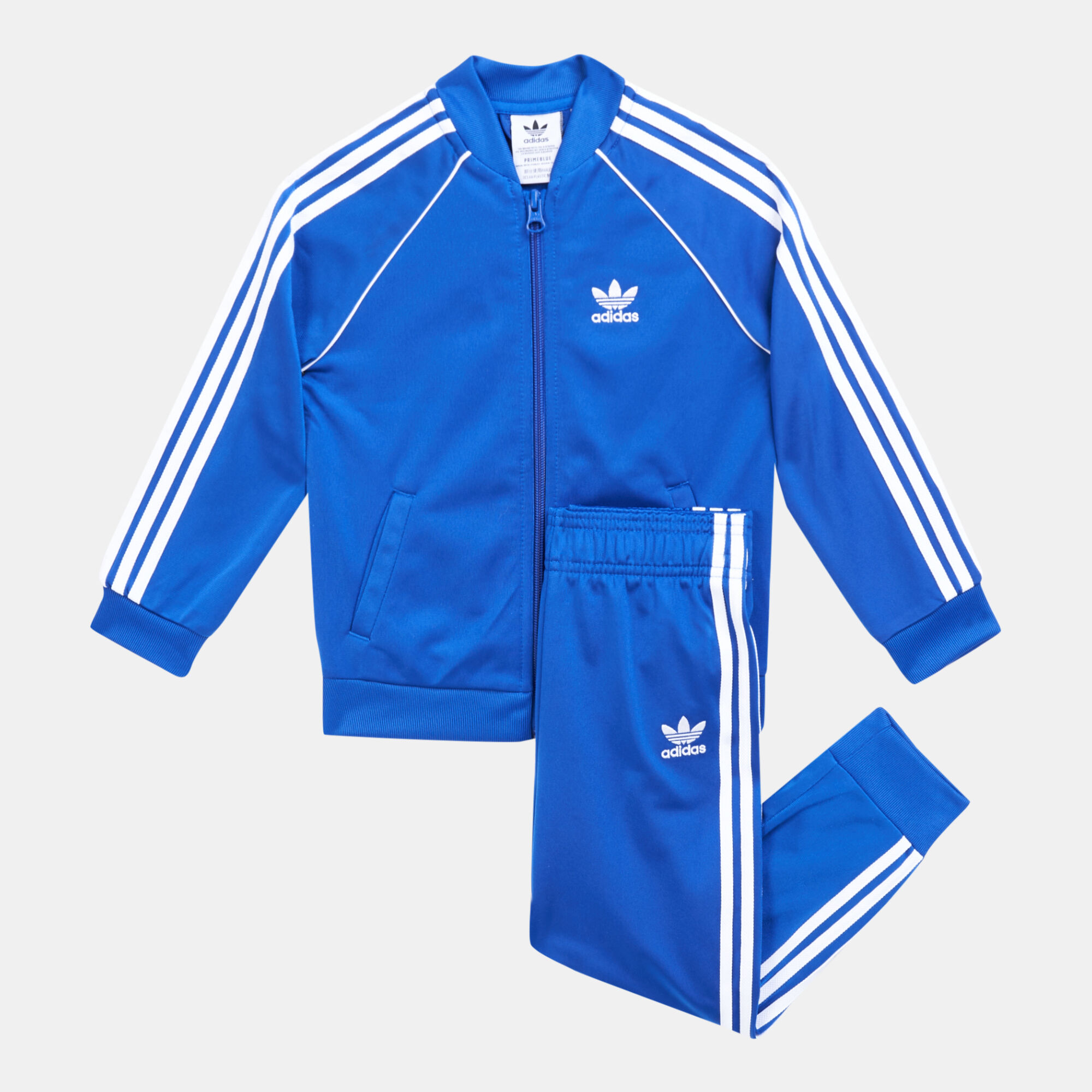 Adidas superstar top tracksuit blue
