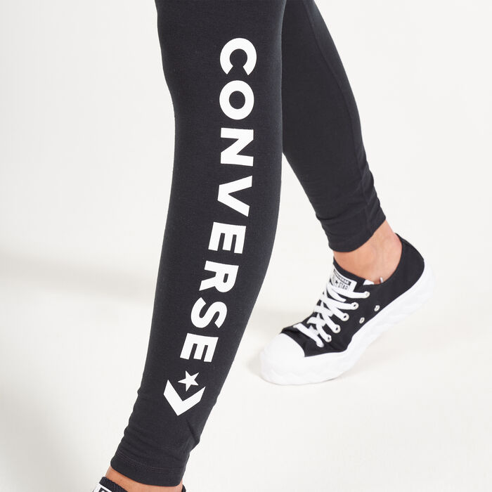 Converse WORDMARK - Leggings - Trousers - black 