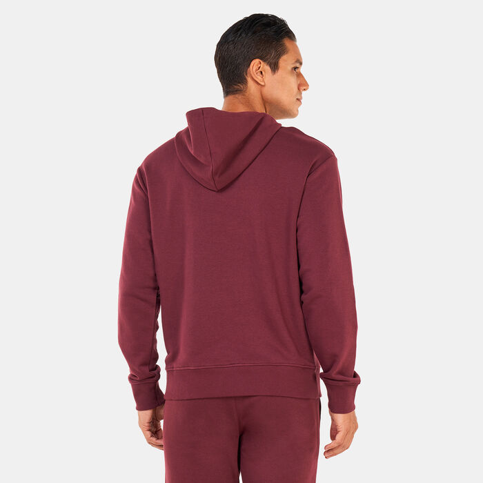 New Balance Men's NB Essentials Stacked Rubber PO Hoodie Red New Balance Men's NB Essentials Stacked Rubber PO Hoodie Red image number 1