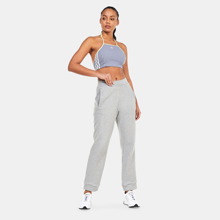 adidas Originals Women's Gingham Crop Top Grey adidas Originals Women's Gingham Crop Top Grey image number 2