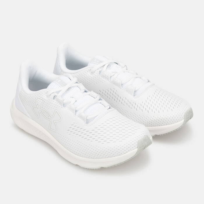 Under Armour Women's Charged Pursuit 3 Big Logo Running Shoes White Under Armour Women's Charged Pursuit 3 Big Logo Running Shoes White image number 2