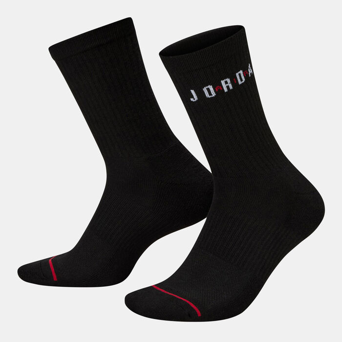 Jordan Men's Everyday Crew Socks (6 Pairs) Black Jordan Men's Everyday Crew Socks (6 Pairs) Black image number 0