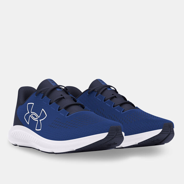 Under Armour Men's Charged Pursuit 3 Big Logo Running Shoes Blue image number 1