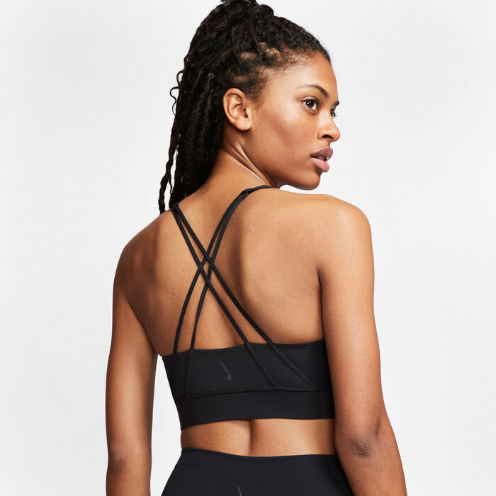 Nike Women's Swoosh Luxe Sports Bra Black Nike Women's Swoosh Luxe Sports Bra Black image number 1