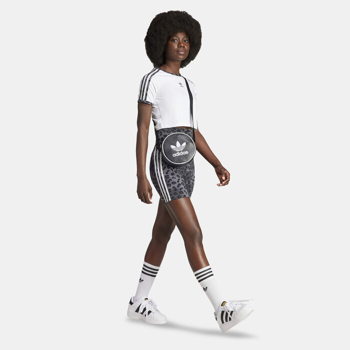adidas Originals Women's Leopard Luxe Bike Shorts Black adidas Originals Women's Leopard Luxe Bike Shorts Black image number 2