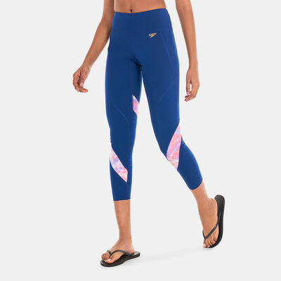 Speedo Women's Printed Leggings Blue Speedo Women's Printed Leggings Blue