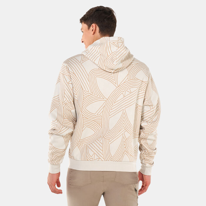 adidas Originals Men’s Original Athletic Club Print Allover Hoodie Beige adidas Originals Men’s Original Athletic Club Print Allover Hoodie Beige image number 1