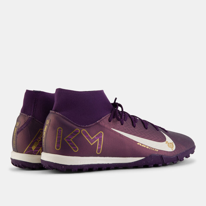 Nike Men's Kylian Mbappe Mercurial Superfly 10 Academy Turf Ground Football Shoes Purple Nike Men's Kylian Mbappe Mercurial Superfly 10 Academy Turf Ground Football Shoes Purple image number 2