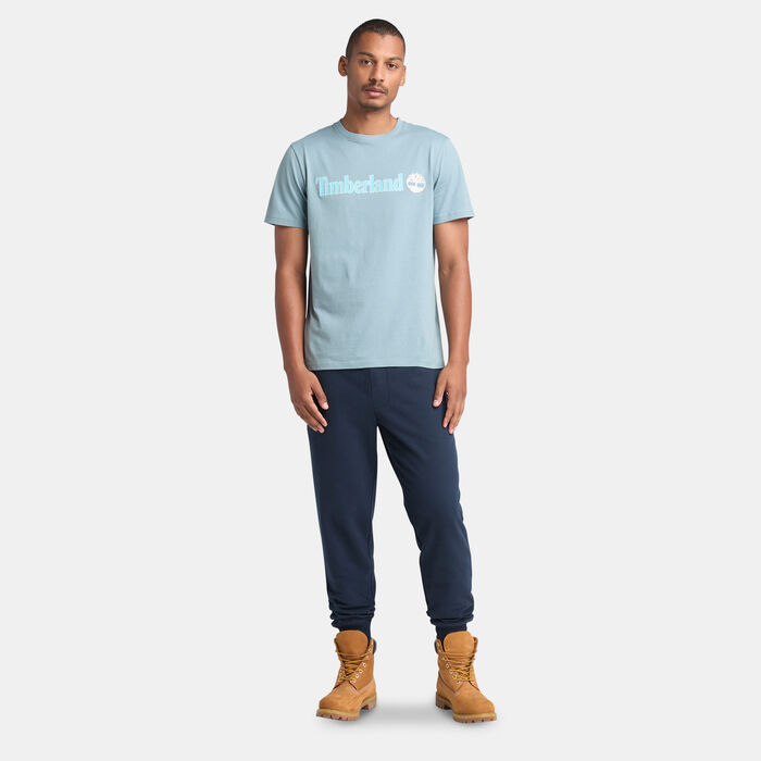 Timberland Men's Linear Logo T-Shirt Blue Timberland Men's Linear Logo T-Shirt Blue image number 2