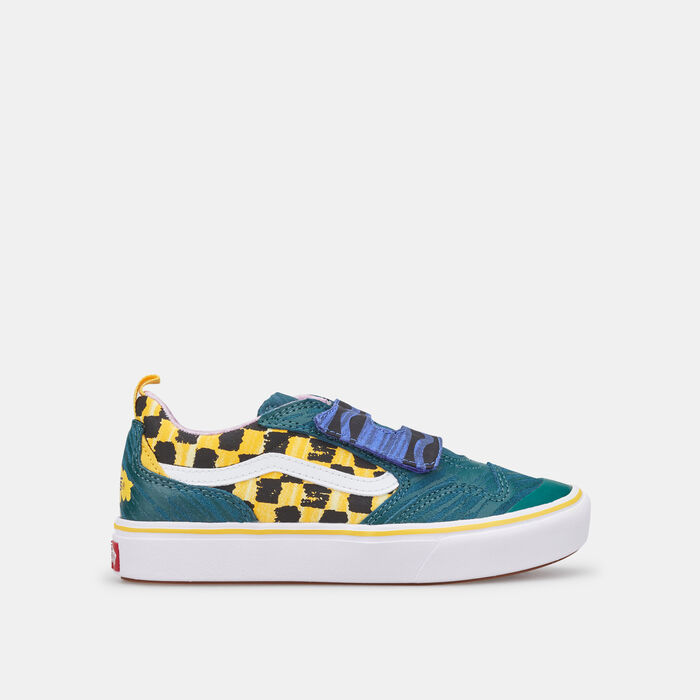 Vans Kids' x Crayola ComfyCush New Skool Velcro Unisex Shoe Green Vans Kids' x Crayola ComfyCush New Skool Velcro Unisex Shoe Green image number 0