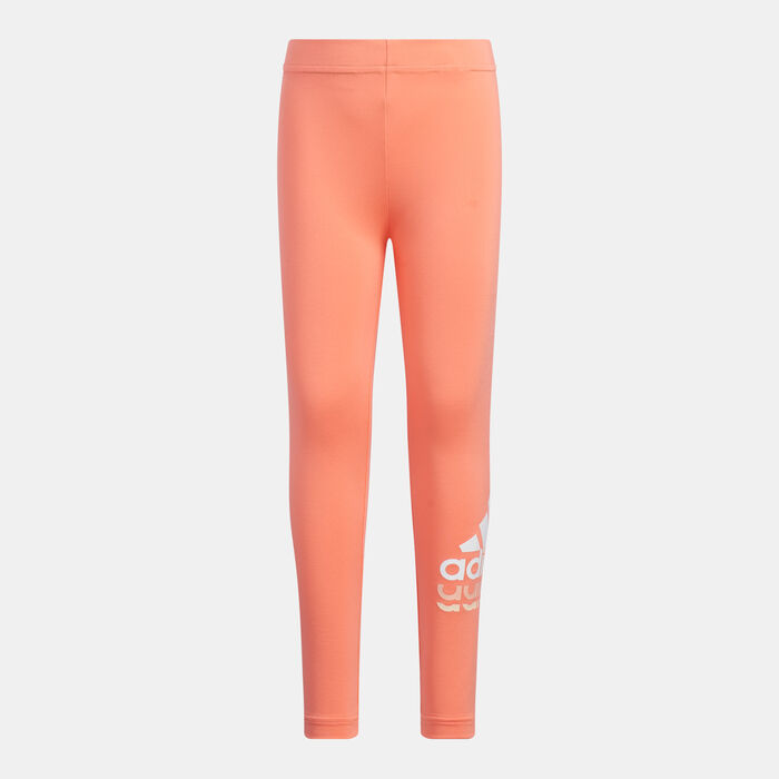 adidas Kids' Badge of Sport Logo Leggings Orange adidas Kids' Badge of Sport Logo Leggings Orange image number 0