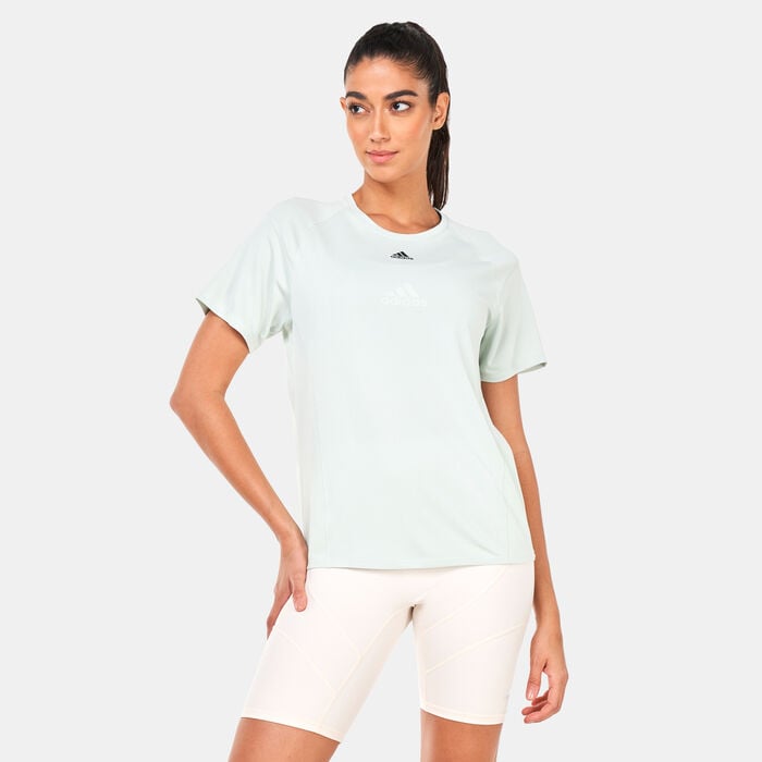 adidas Women's HEAT.RDY Training T-Shirt Green adidas Women's HEAT.RDY Training T-Shirt Green image number 0
