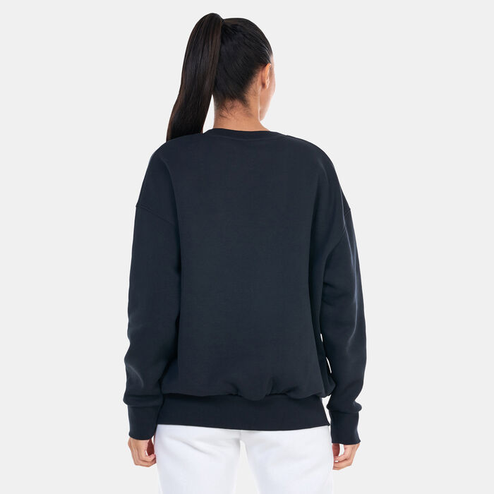 Under Armour Women's UA Essential Fleece Sweatshirt Black Under Armour Women's UA Essential Fleece Sweatshirt Black image number 1