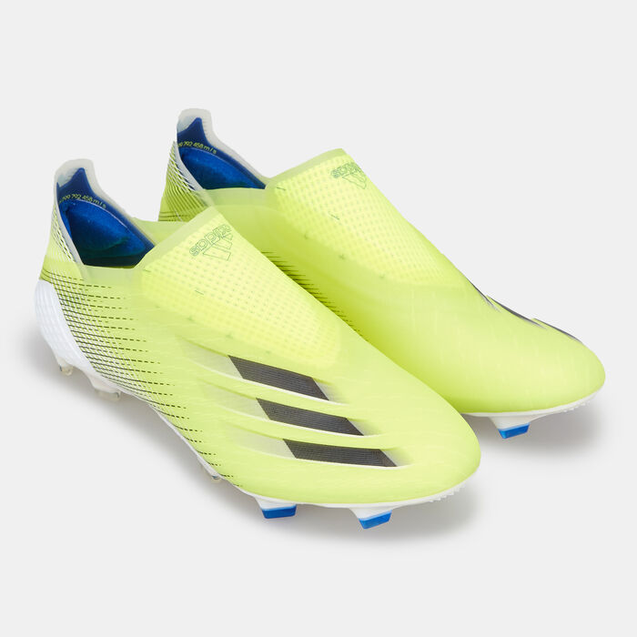 adidas Men's X Ghosted+ Firm Ground Football Shoe yellow adidas Men's X Ghosted+ Firm Ground Football Shoe yellow image number 1