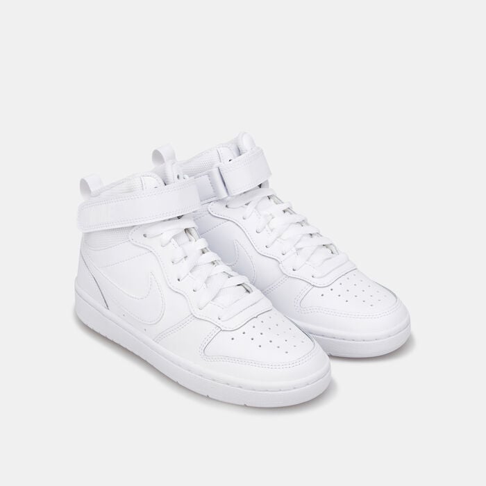 Nike Kids' Court Borough Mid 2 Shoes White Nike Kids' Court Borough Mid 2 Shoes White image number 1