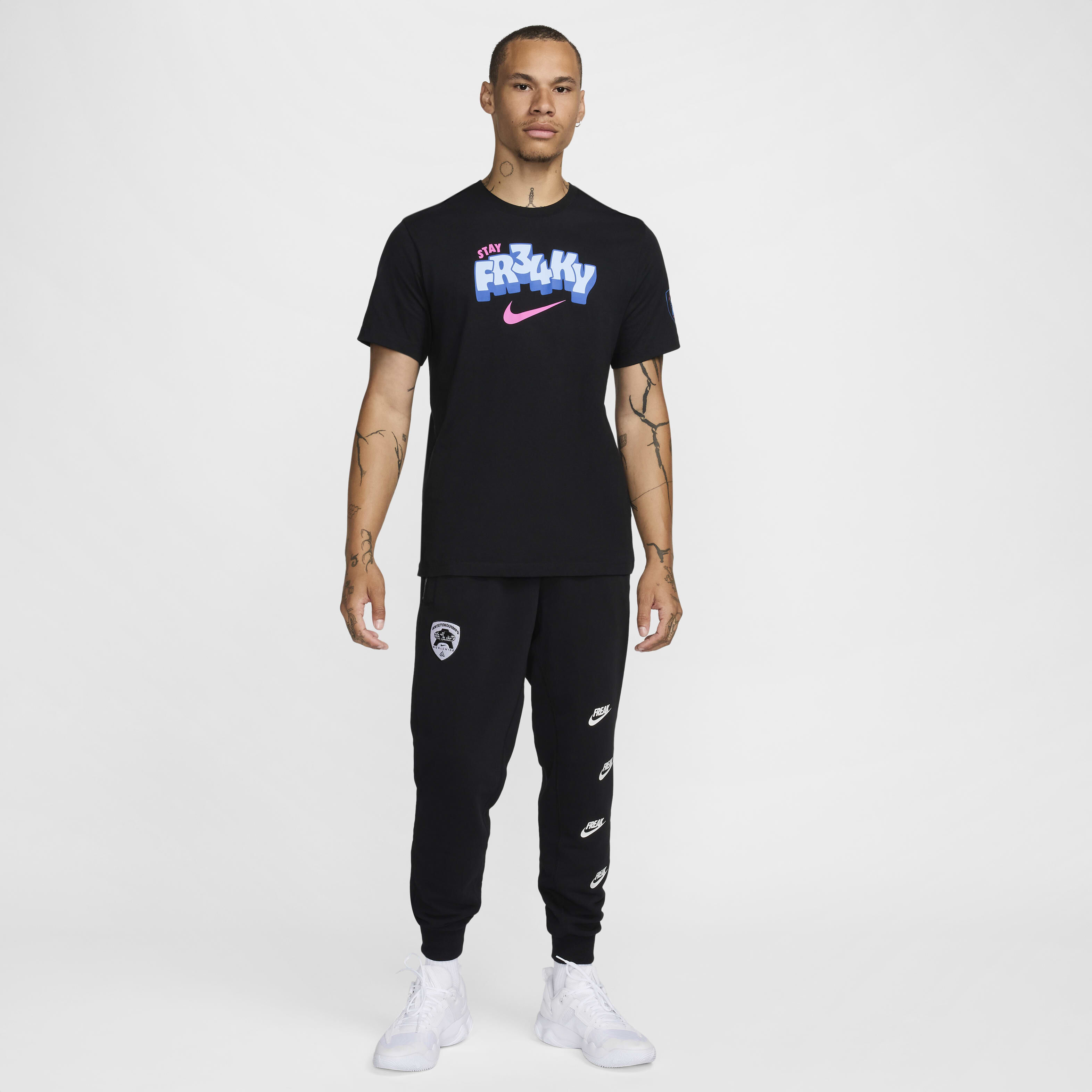 Shop Nike Men's Giannis Basketball T-shirt Black Online in
