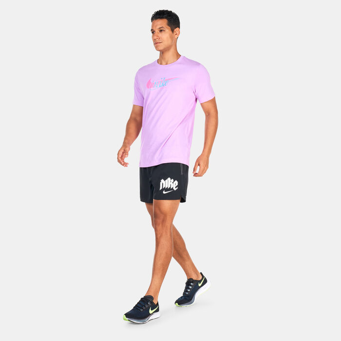 Nike Men's Dri-FIT Running T-Shirt Pink image number 2