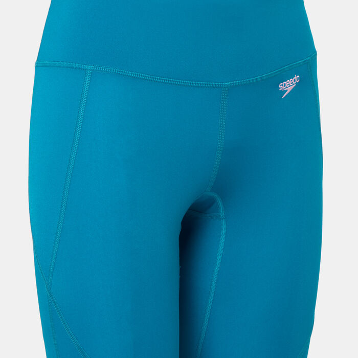 Speedo Women's Printed Swimming Leggings Blue Speedo Women's Printed Swimming Leggings Blue image number 2