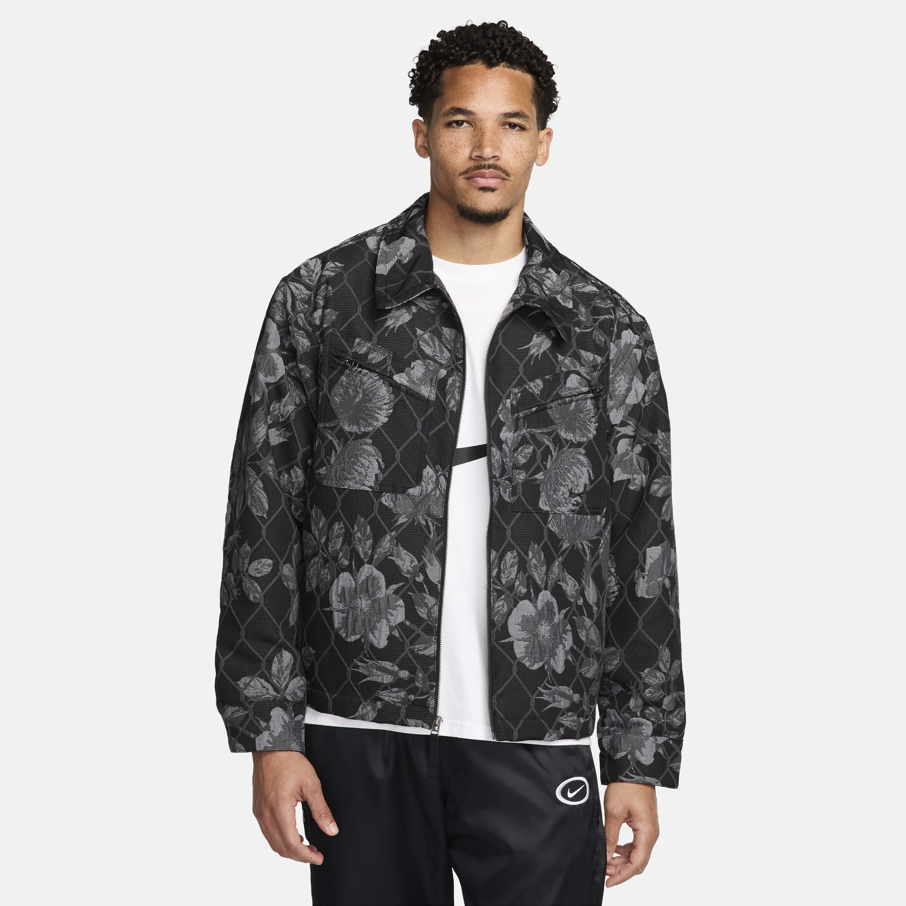 [美品]NIKE Premium Basketball Jacket black Buy Nike Men's Premium Basketball Jacket - Off-Noir/Gym Red