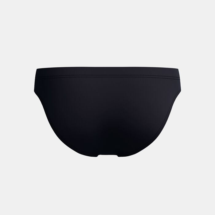 Speedo Men’s Solid Logo Swimming Briefs Black image number 1