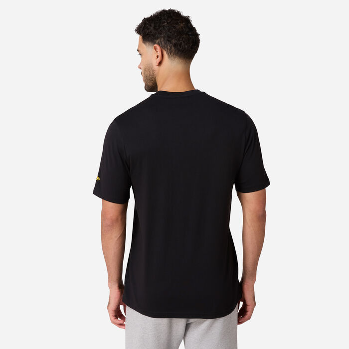 New Era Men's NBA Los Angeles Lakers Stacked Wordmark T-Shirt Black New Era Men's NBA Los Angeles Lakers Stacked Wordmark T-Shirt Black image number 1