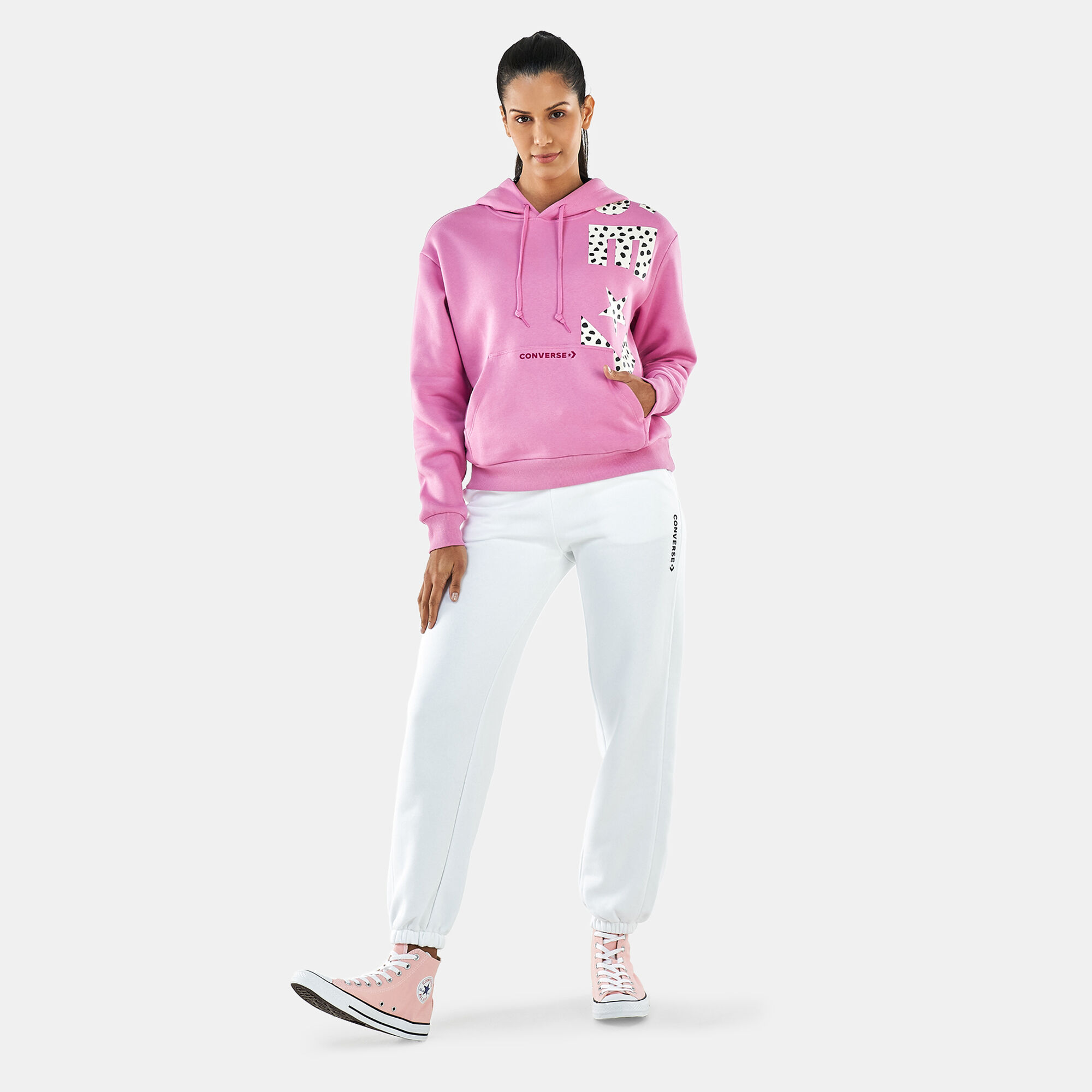 Pink converse tracksuit best sale