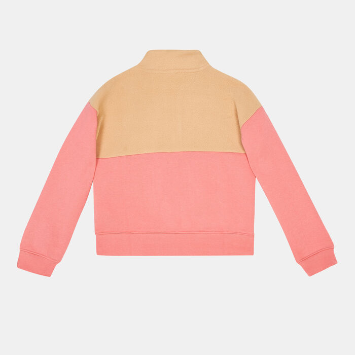 Nike Kids' Half-Zip Fleece Sweatshirt Pink image number 1