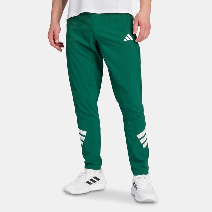 adidas Men's Icon 3-Stripes Woven Training Joggers Green adidas Men's Icon 3-Stripes Woven Training Joggers Green image number 0