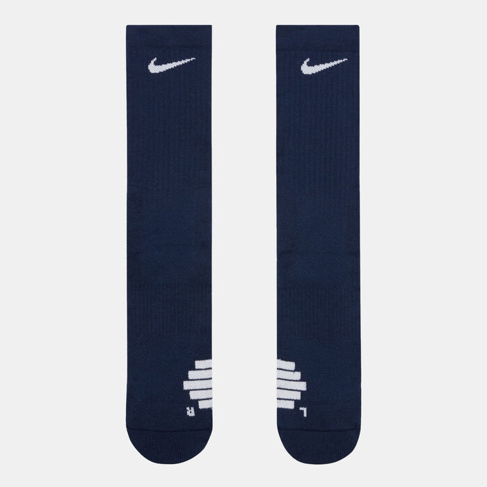 Nike Elite Crew Basketball Socks Blue Nike Elite Crew Basketball Socks Blue image number 3