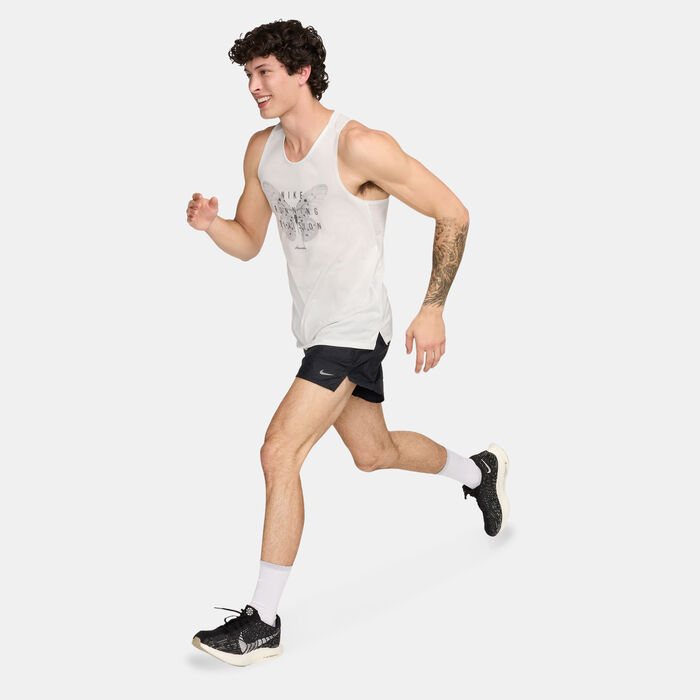 Nike Men's Rise 365 Running Division Dri-FIT Running Tank Top White image number 2