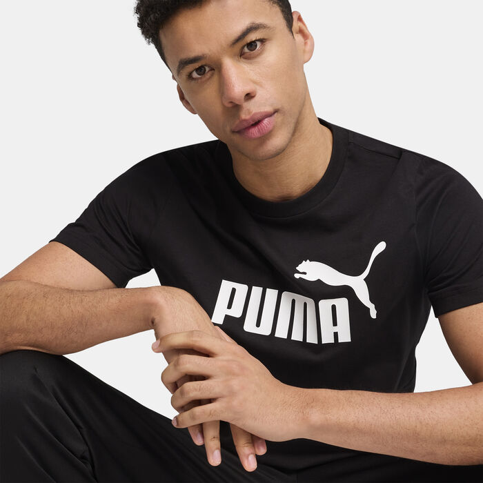 PUMA Men's Essentials No. 1 Logo T-Shirt Black image number 2
