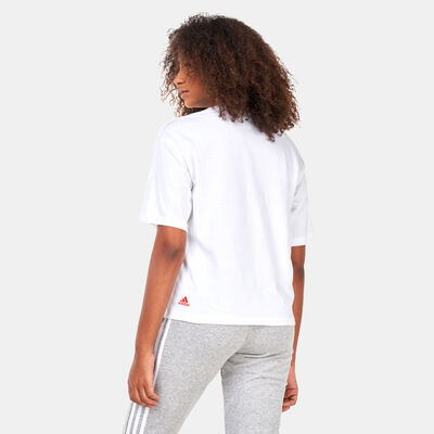 adidas Women's Essentials Cropped T-Shirt White adidas Women's Essentials Cropped T-Shirt White