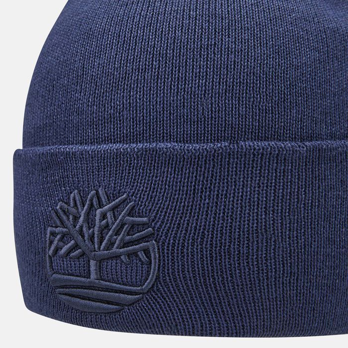 Timberland Men's Tonal 3D Embroidery Beanie Blue Timberland Men's Tonal 3D Embroidery Beanie Blue image number 2