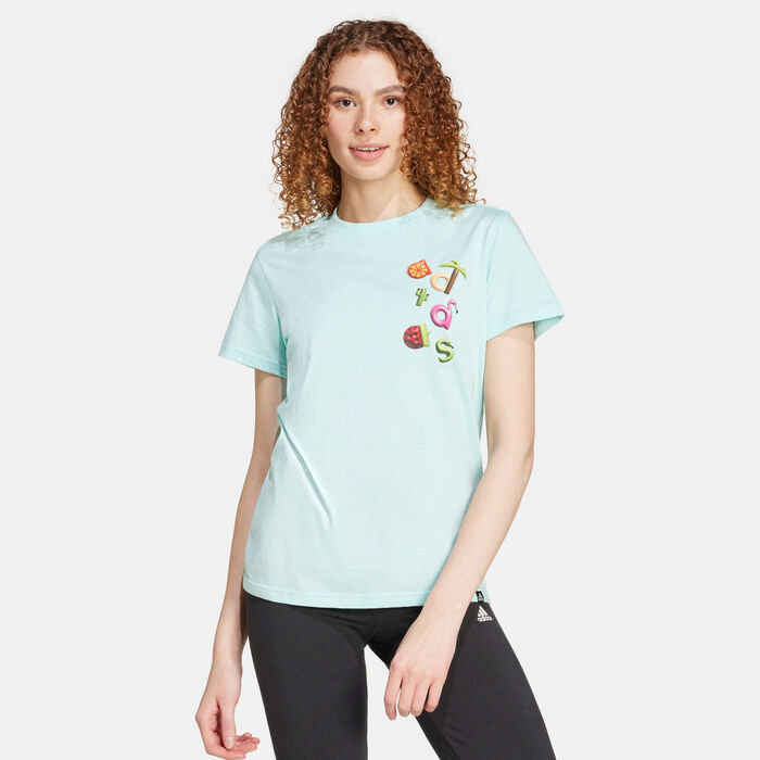 adidas Women's Summer Fun Float Graphic T-Shirt Blue adidas Women's Summer Fun Float Graphic T-Shirt Blue image number 0