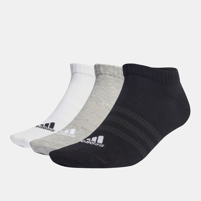 adidas Men's Thin and Light Low-Cut Socks (3 Pack) Black image number 0