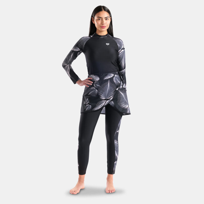 Arena Women's Modesty Swimming Skirt Black Arena Women's Modesty Swimming Skirt Black image number 2