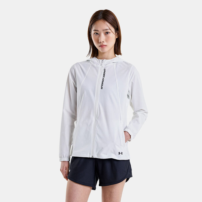 Under Armour Women's OutRun The Storm Running Jacket White image number 0