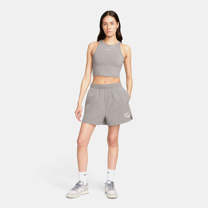 Nike Women's Sportswear Woven Shorts Grey Nike Women's Sportswear Woven Shorts Grey image number 2