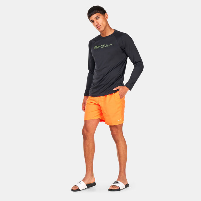 Nike Swim Men's Long Sleeve Rashguard Black Nike Swim Men's Long Sleeve Rashguard Black image number 2