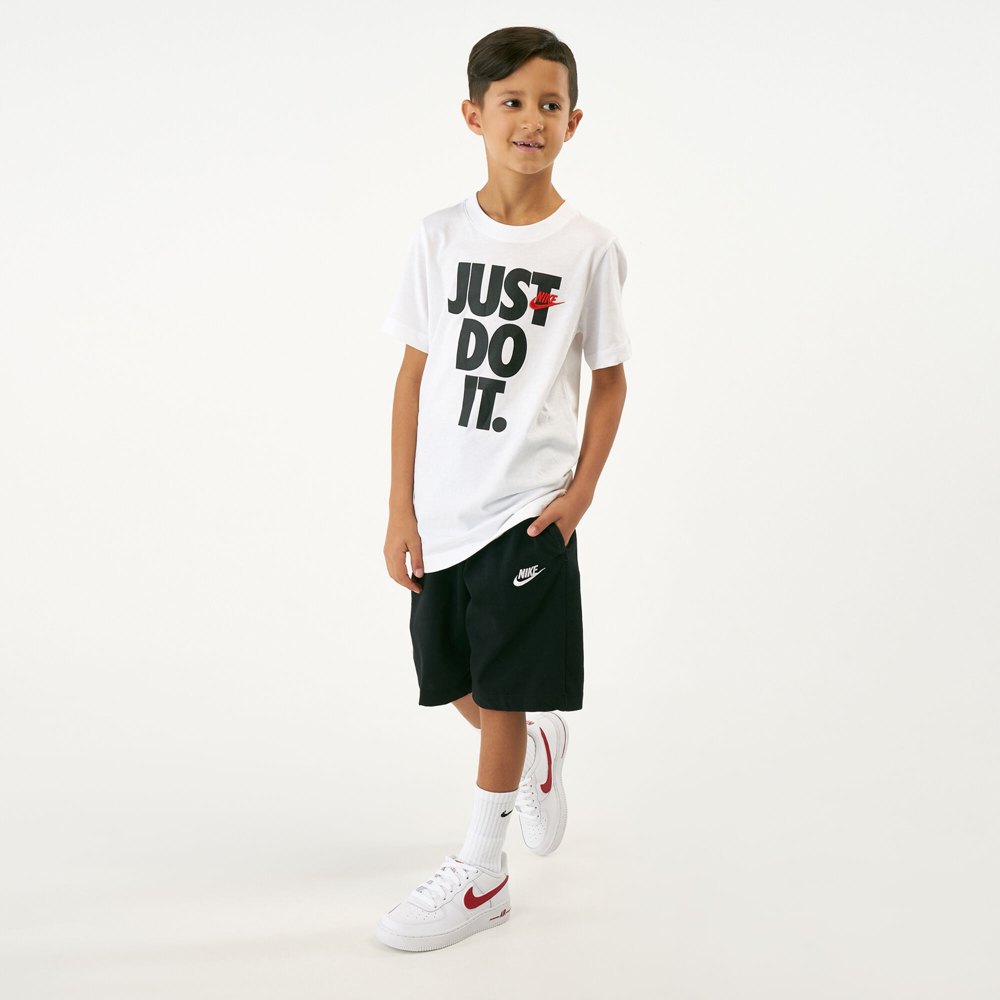 Buy Nike Kids Jersey Shorts Older Kids Black in KSA SSS