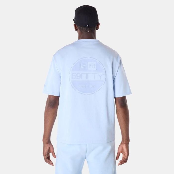 New Era Men's Sticker T-Shirt Blue New Era Men's Sticker T-Shirt Blue image number 1
