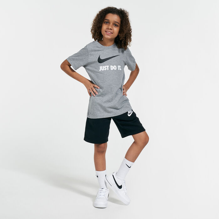 Nike Kids' Sportswear Just Do It T-Shirt (Older Kids) Grey image number 2
